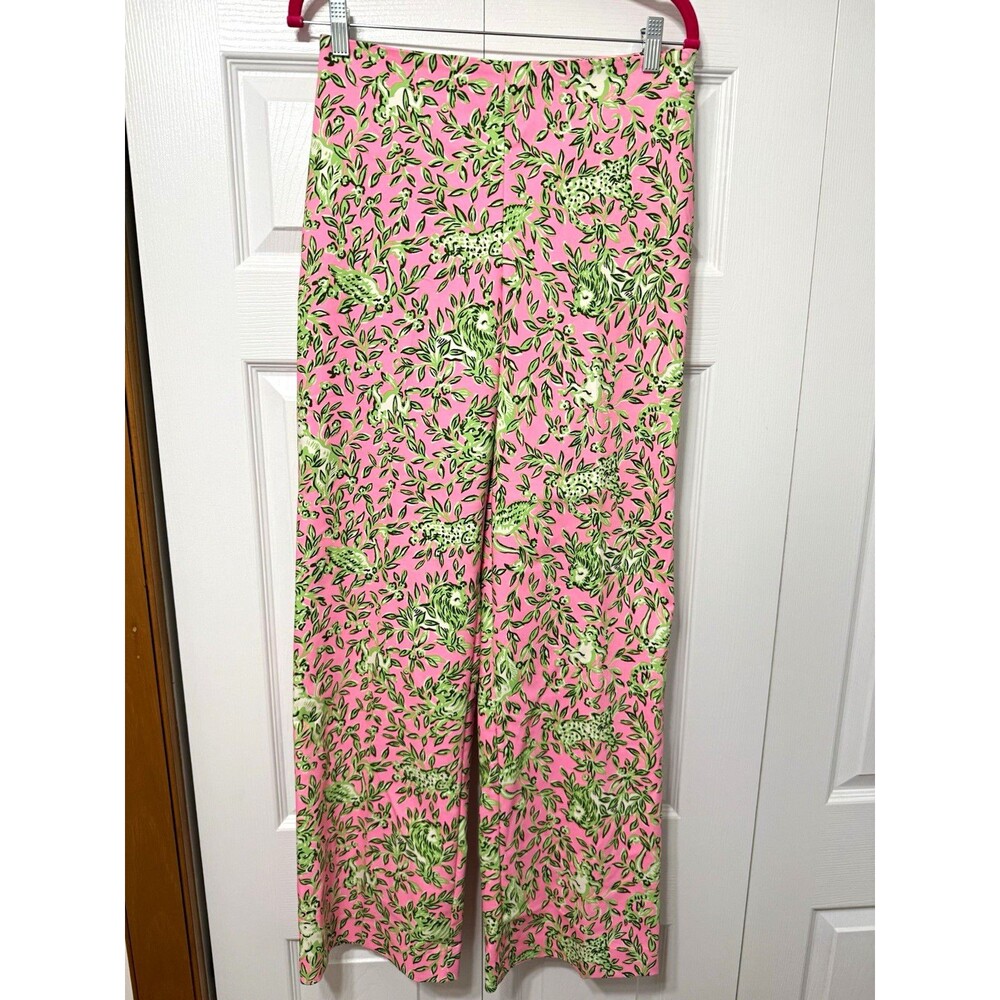 Lilly Pulitzer Ellamarie Stretch Pants – Rousseau Pink Mane Character Size 6 NWT